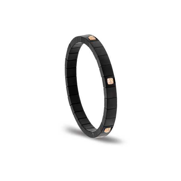Pax Black Ceramic RG Pavé Bracelet