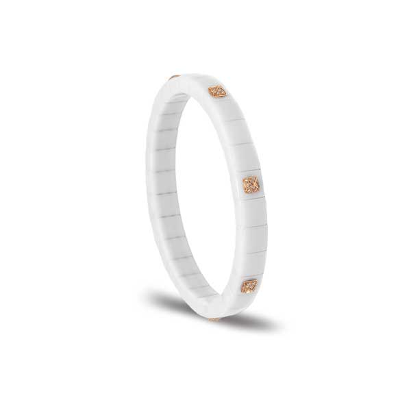 Pax White Cheramic Pavé Bracelet